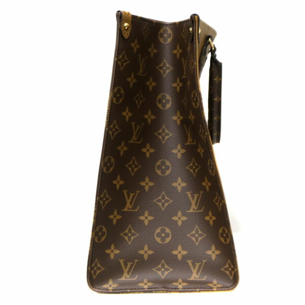 21 9663 4 Louis Vuitton On the Go GM 2WAY Bag Monogram Brown Beige