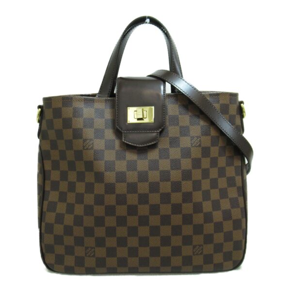 2100301103610 3 Louis Vuitton Hippo Roseberry Tote Bag Damier Brown