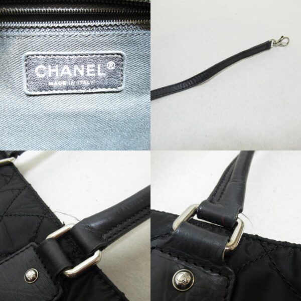 2100301113916 9c CHANEL Paris York Tote Bag Nylon Black