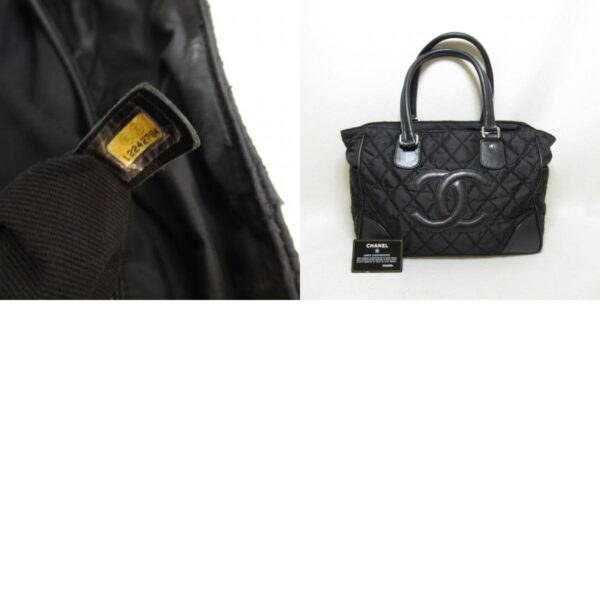 2100301113916c CHANEL Paris York Tote Bag Nylon Black