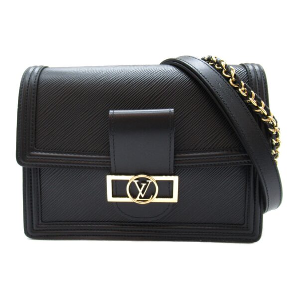 2100301122567 3 Louis Vuitton Dauphine NV MM Shoulder Bag Epi Black