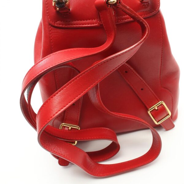 2100301124912 6 Gucci Bamboo Rucksack Backpack Red