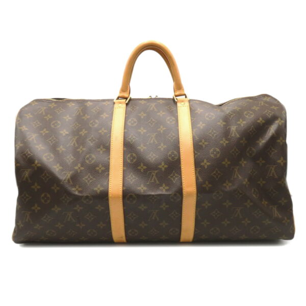 2100301125520 2 LOUIS VUITTON Keepall 55 Bag Monogram Brown