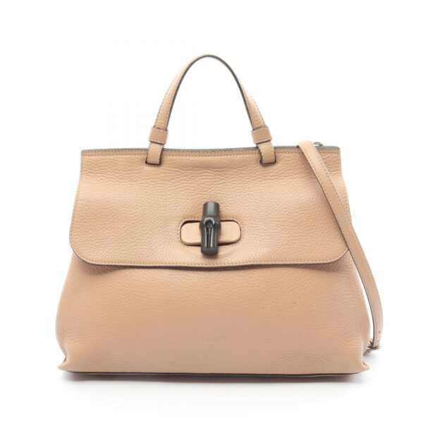 2100301128316 1 Gucci Bamboo Daily Medium Handbag Beige