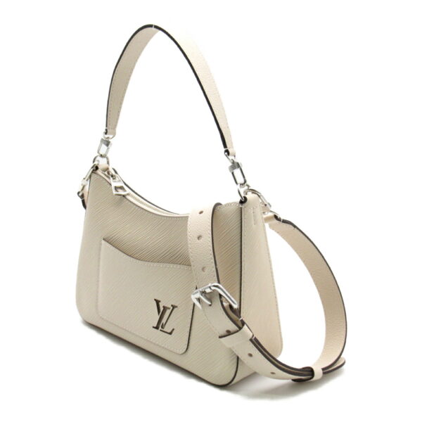 2100301132207 2 Louis Vuitton Marelle Epi Shoulder Bag White