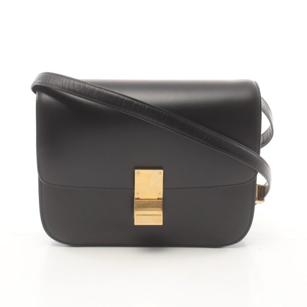 2100301132931 1 Celine Classic Medium Leather Shoulder Bag Black