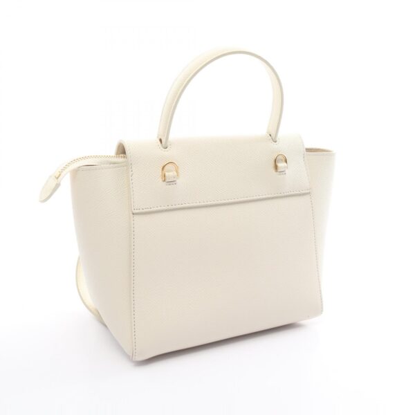 2100301142374 2 Celine Belt Nano Leather Handbag White