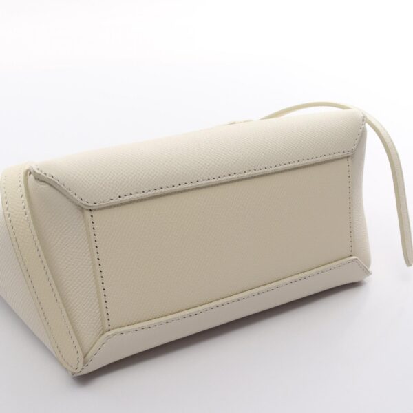 2100301142374 7 Celine Belt Nano Leather Handbag White