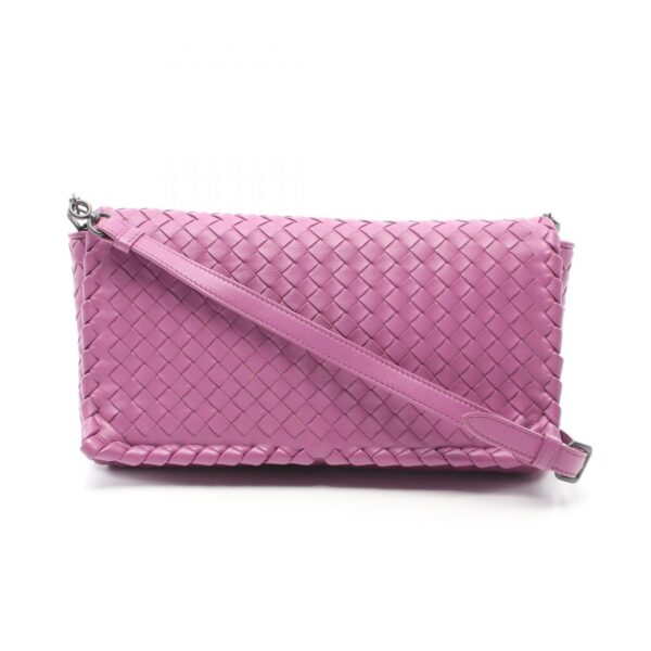 2100301144194 1 Bottega Veneta Intrecciato Leather Shoulder Bag Pink