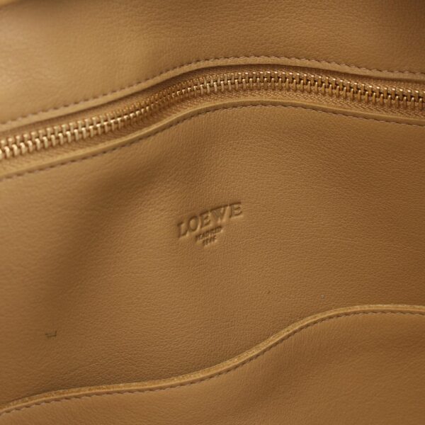 2100301145061 4 Loewe Amazona 50 Suede Leather Bag Beige Brown