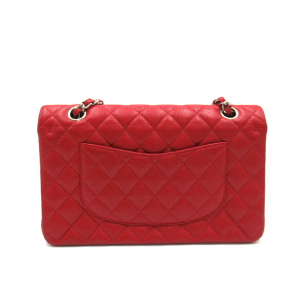 2101217250320 2 CHANEL Matelasse W Flap Chain Shoulder Bag Caviar Skin Red