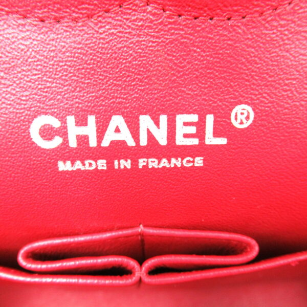 2101217250320 8 CHANEL Matelasse W Flap Chain Shoulder Bag Caviar Skin Red