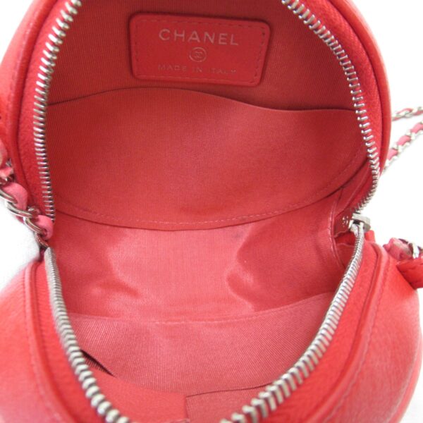 2101217333856 8 CHANEL Chain Shoulder Bag Leather Red Pink