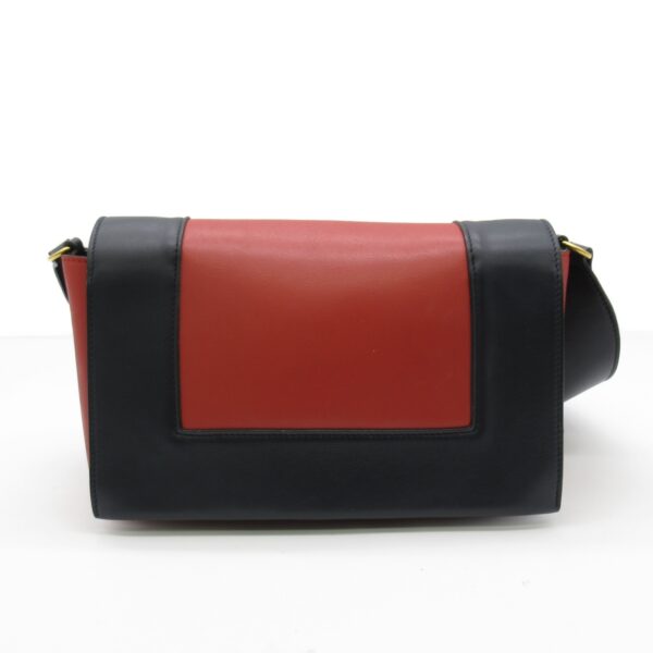 2101217364836 3 Celine Leather Shoulder Bag Red Navy