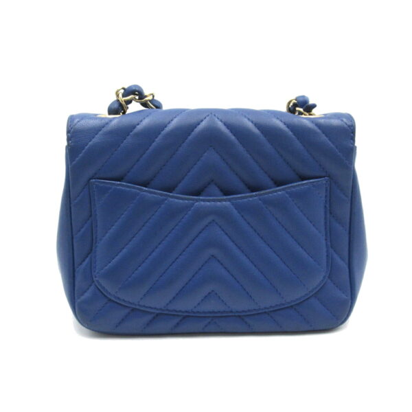 2101217369268 2 CHANEL V Stitch Chain Shoulder Bag Lambskin Blue