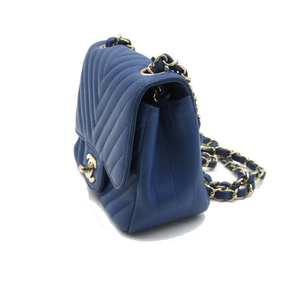 2101217369268 3 CHANEL V Stitch Chain Shoulder Bag Lambskin Blue