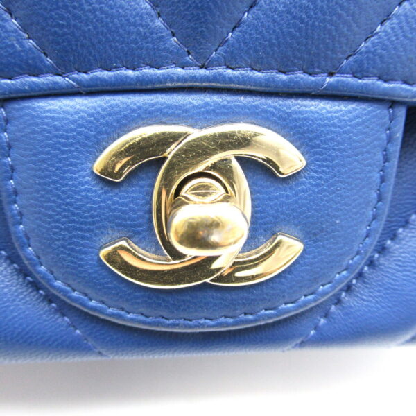 2101217369268 9 CHANEL V Stitch Chain Shoulder Bag Lambskin Blue