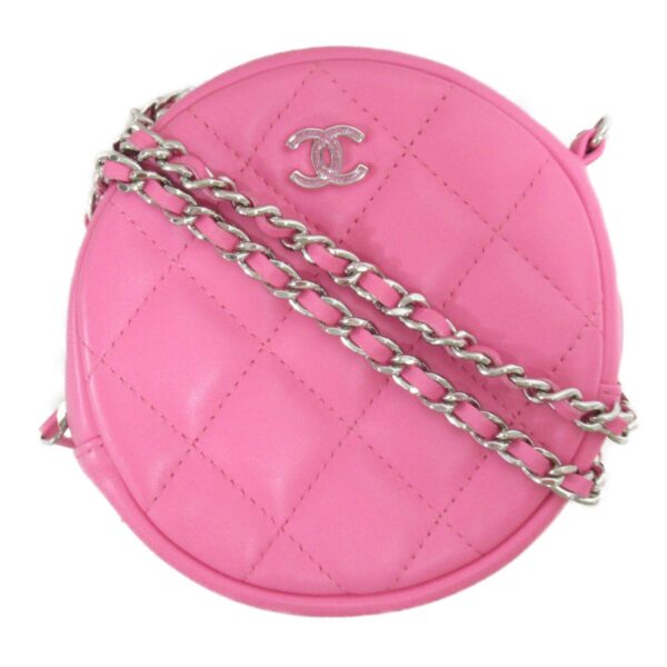 2101217379946 3 CHANEL Chain Shoulder Bag Lambskin Pink