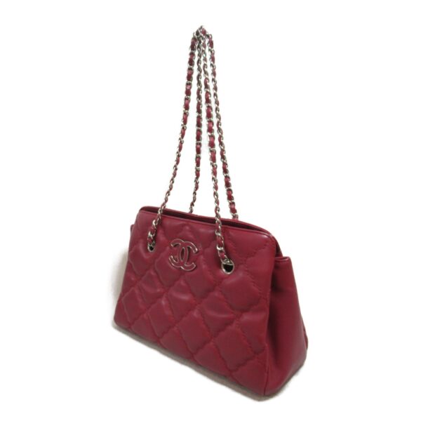 2101217383370 4 CHANEL Ultra Stitch Chain Shoulder Bag Leather Red