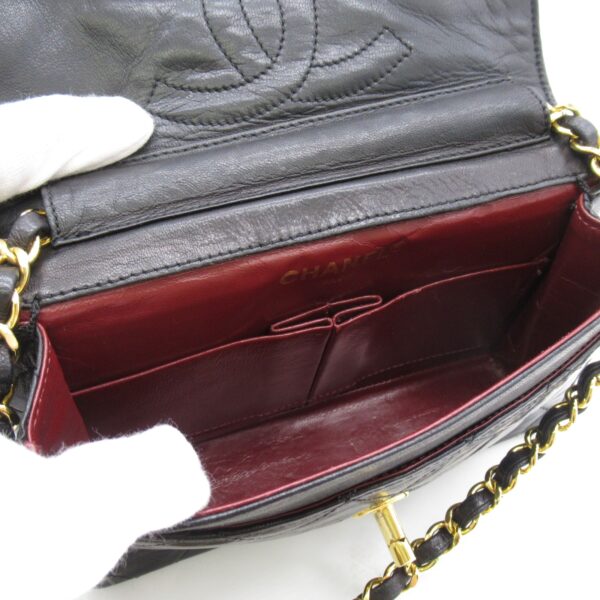 2101217386852 9 CHANEL Chain Shoulder Bag Lambskin Black