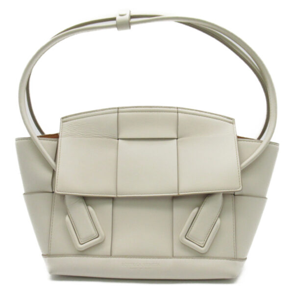 2101217484299 1 Bottega Veneta Arco Leather Tote Bag White