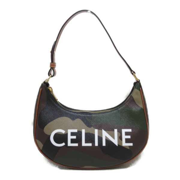 2101217499651 2 Celine Ava Canvas Shoulder Bag Green Camouflage