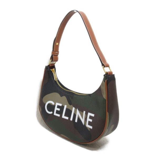 2101217499651 4 Celine Ava Canvas Shoulder Bag Green Camouflage