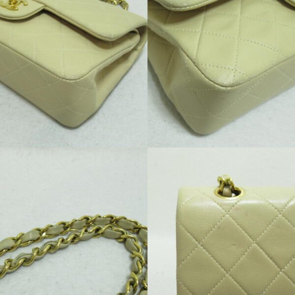 2101217510813 7c CHANEL Matelasse Chain Shoulder Bag Lambskin Beige