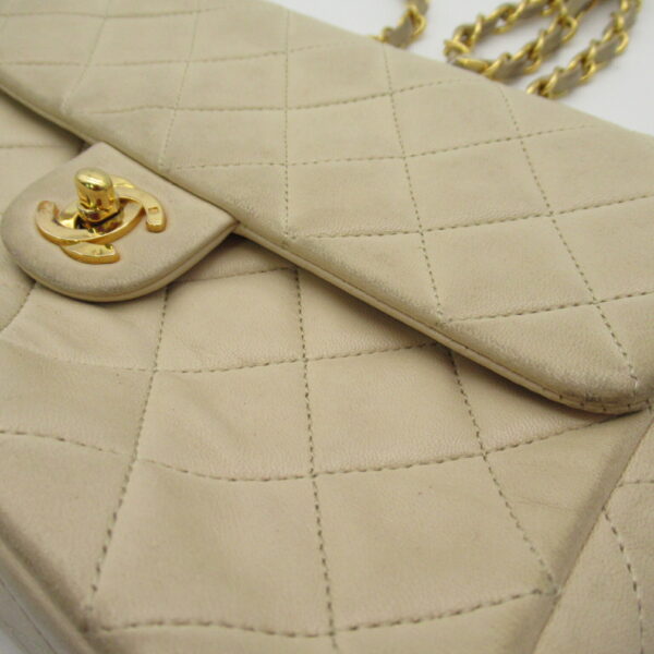 2101217515160 8 CHANEL Matelasse Chain Shoulder Bag Lambskin White Cream