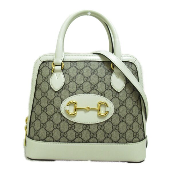 2101217520737 3 Gucci Horsebit Gg Supreme 2Way Shoulder Bag Beige White