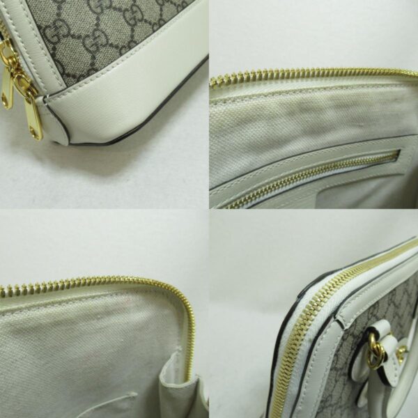 2101217520737 8c Gucci Horsebit Gg Supreme 2Way Shoulder Bag Beige White