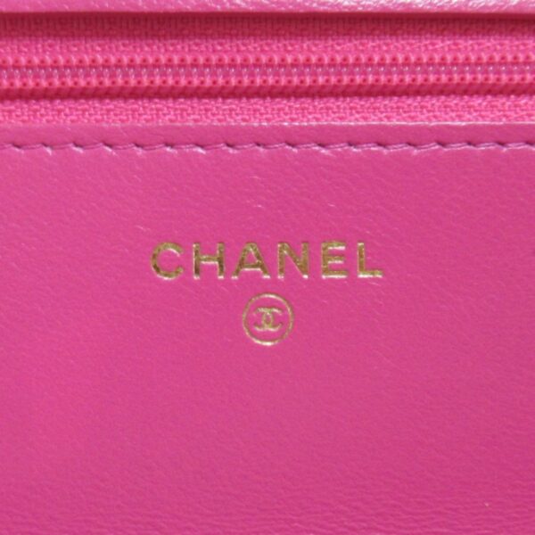 2101217530248 11 CHANEL Chain Wallet 2way Shoulder Bag Leather Tweed Pink