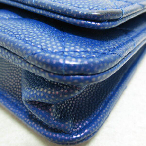 2101217536486 9 CHANEL Chain Wallet Shoulder Bag Caviar Skin Blue