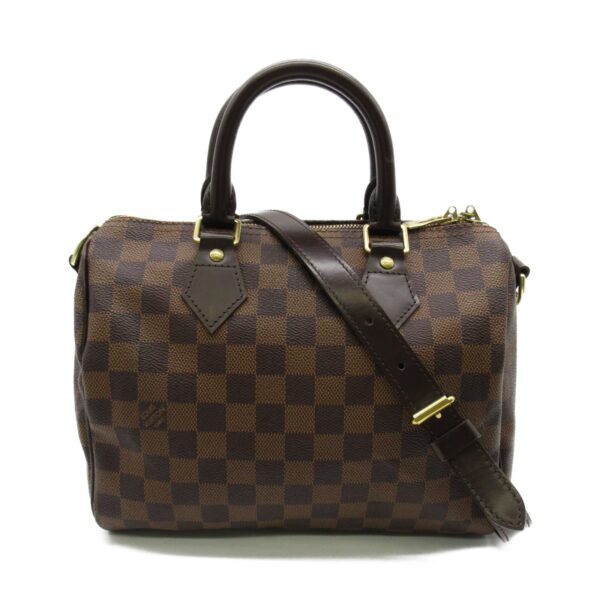 2101217536530 1 Louis Vuitton Speedy Bandouliere 25 2way Shoulder Bag Damier Brown