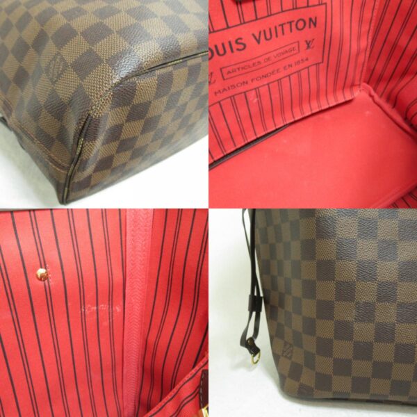 2101217540841 8c Louis Vuitton Neverfull MM Tote Bag Damier Brown