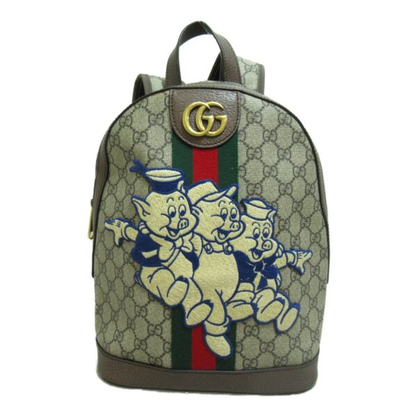 2101217544191 3 Gucci Three Little Pigs Gg Supreme Rucksack Brown Beige