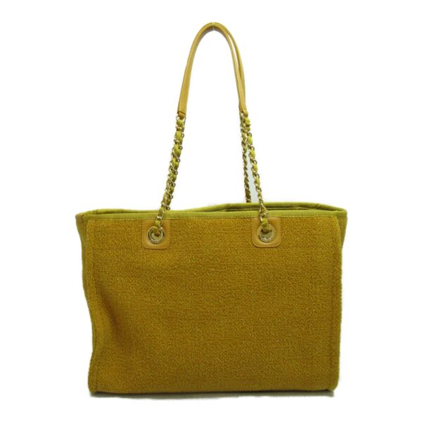 2101217544511 6 CHANEL Deauville Line Tote MM Velor Yellow Mustard