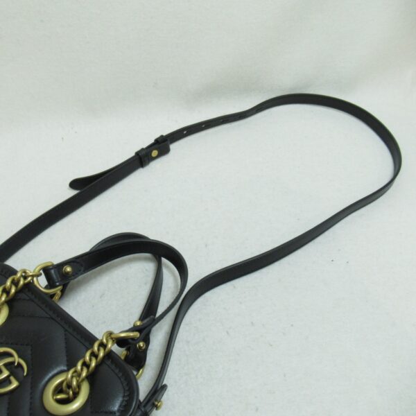 2101217544702 10 Gucci Gg Marmont Calf 2Way Shoulder Bag Black