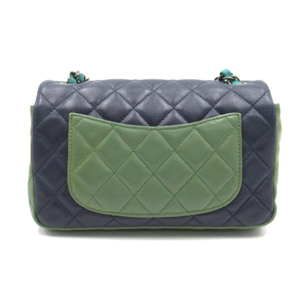 2101217550307 2 CHANEL Matelasse Chain Shoulder Bag Lambskin Blue Green