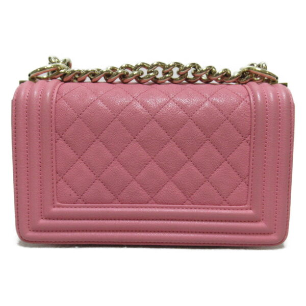 2101217569620 2 CHANEL Boy Chanel Chain Shoulder Bag Caviar Skin Pink