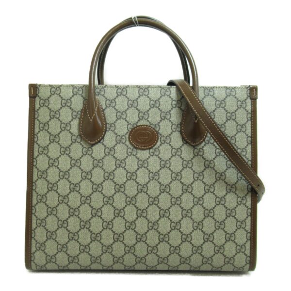 2101217571708 3 Gucci Interlocking Gg Supreme Handbag Brown Beige