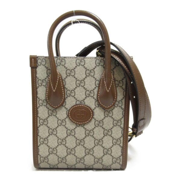 2101217571715 2 Gucci Interlocking G 2Way Tote Bag Beige Brown