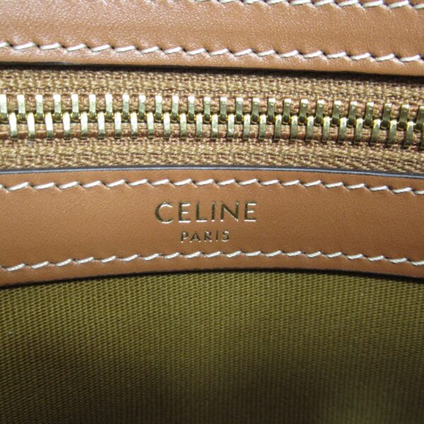 2101217583480 12 Celine Horizontal Cabato Leather Canvas Tote Bag Brown Brown