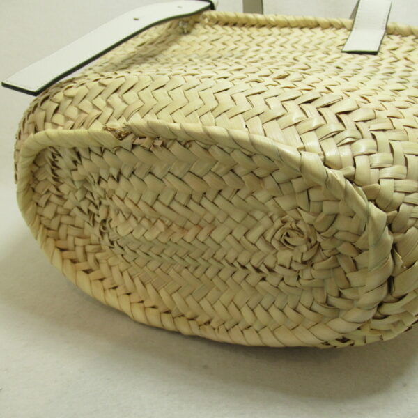 2101217598811 4 Loewe Basket Calf Palm Leaf Shoulder Bag White Natural