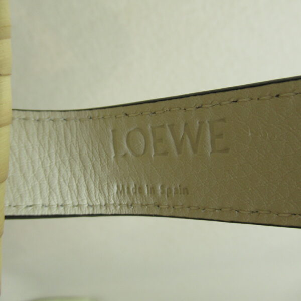 2101217598811 6 Loewe Basket Calf Palm Leaf Shoulder Bag White Natural