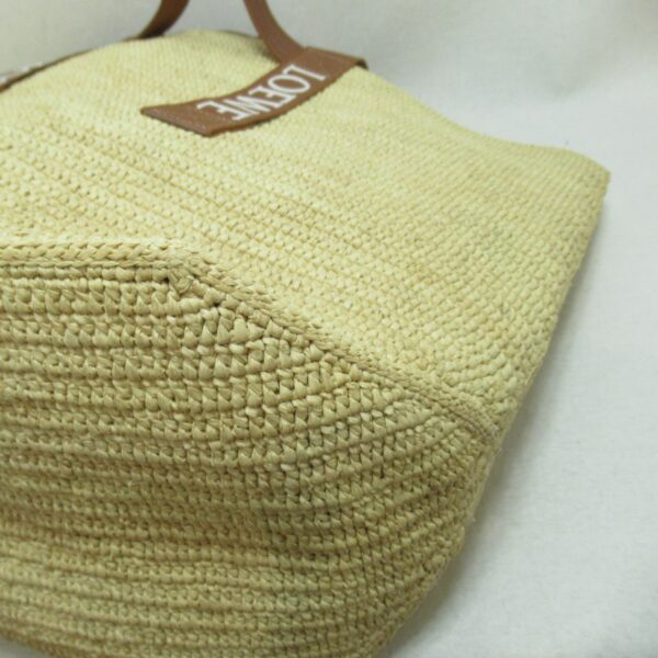 2101217599177 7 Loewe Fold Shopper Raffia Shoulder Bag Brown Natural Tan