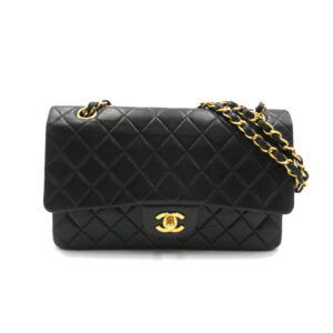 2101217620864 1 CHANEL Chain Shoulder Bag Matelasse Coco Mark Vanity Case Lambskin Black