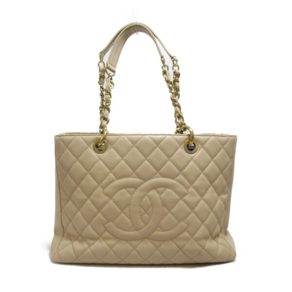 2101217623513 2 CHANEL GST Tote Bag Caviar Skin Beige