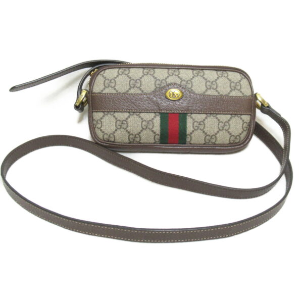 2101217641920 1 Gucci Gg Supreme Shoulder Bag Brown Beige