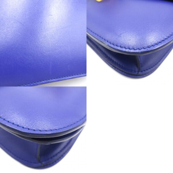 2101217663298 16c Celine Leather Shoulder Bag Blue